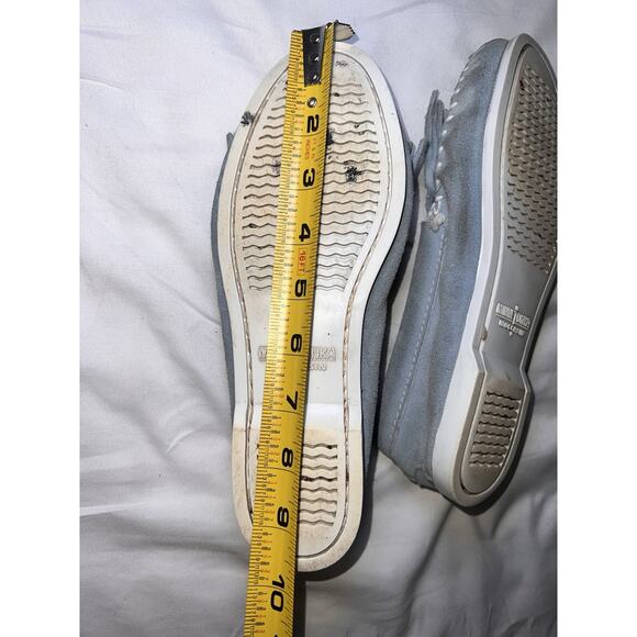 Minnetonka Thunderbird Moccasins Women’s Size 7 Blue Suede Beaded Slip On Shoes - Picture 12 of 12
